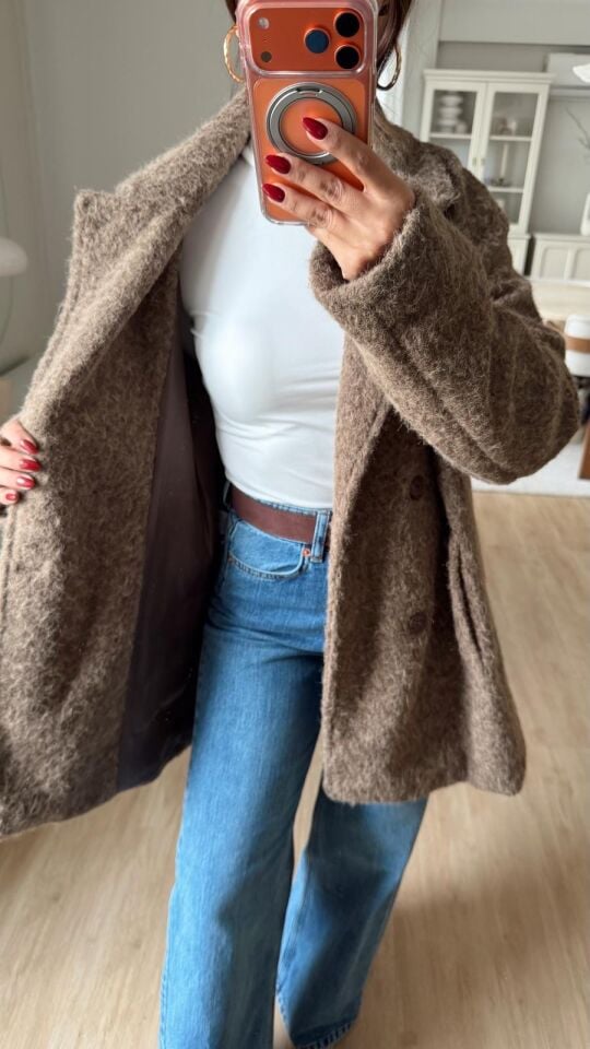 Kırçıllı Kaşe Kaban Vizon