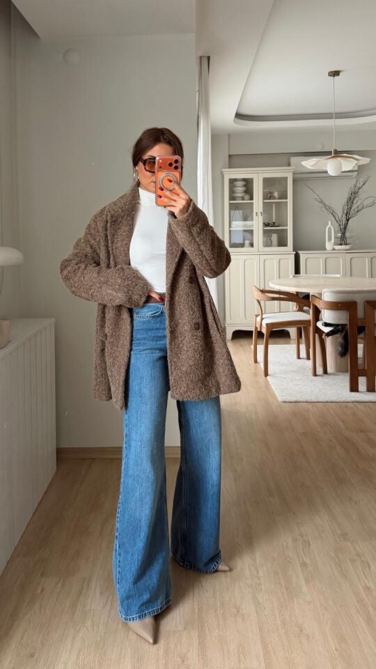 Kırçıllı Kaşe Kaban Vizon