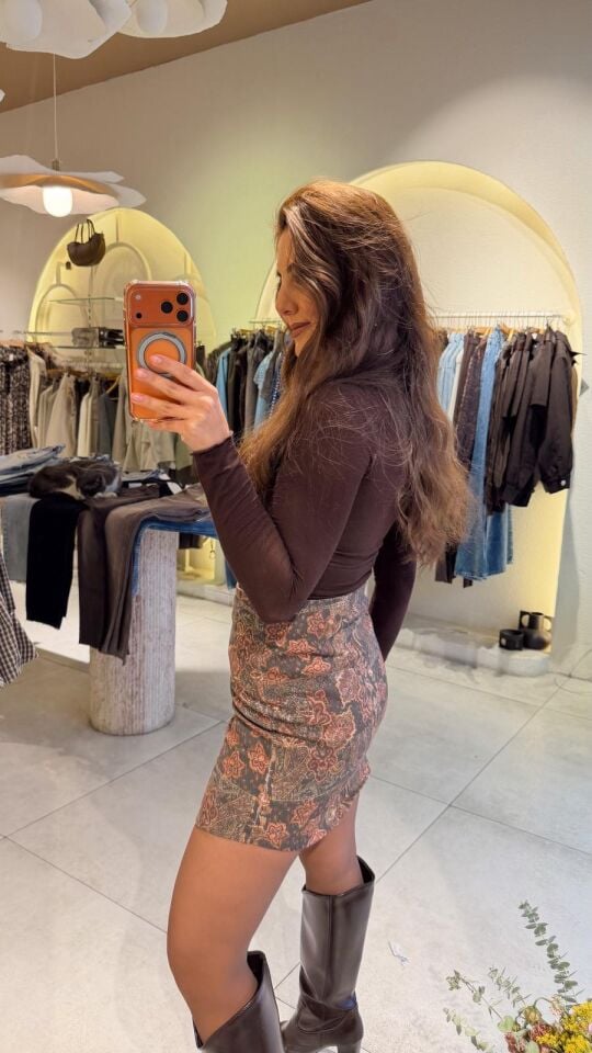 Transparan Kahve Bluz