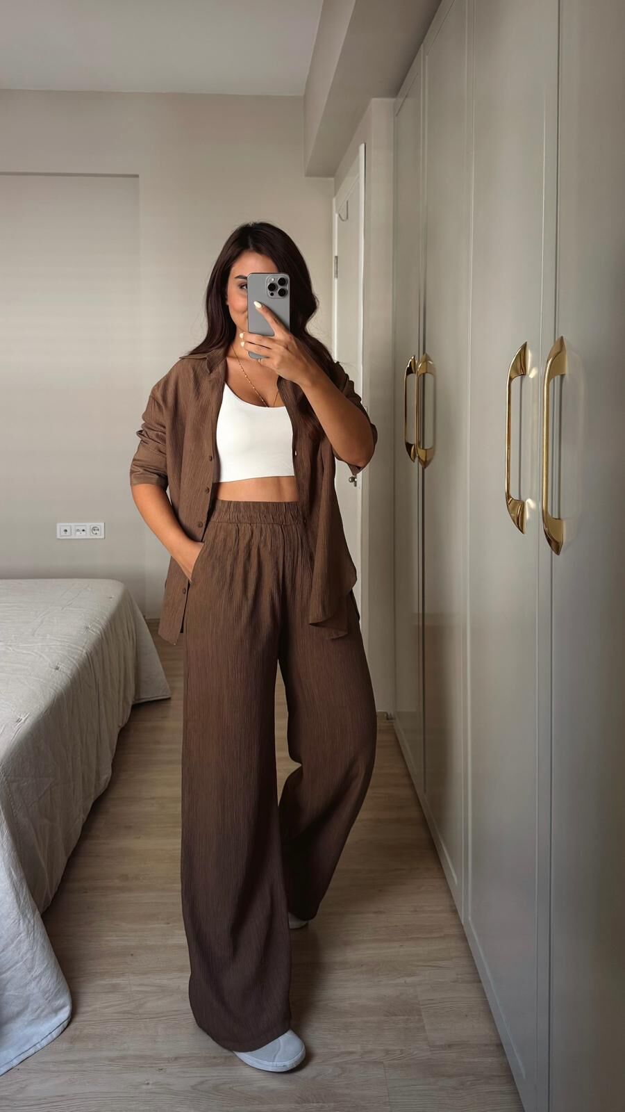 Krinkıl Pantolon Camel