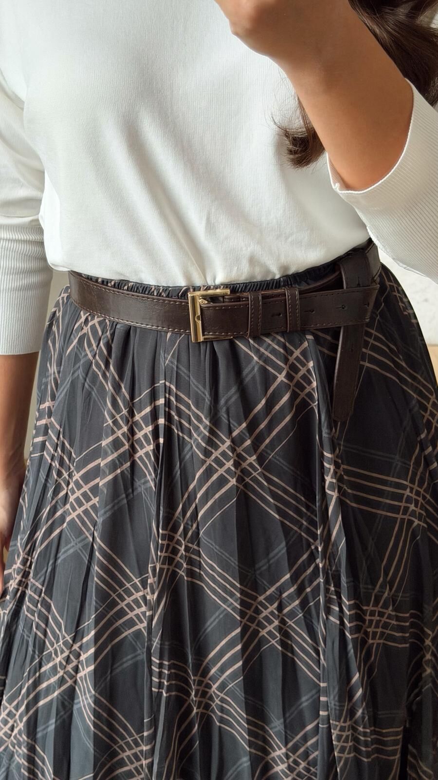 Basic Deri Kemer Kahve