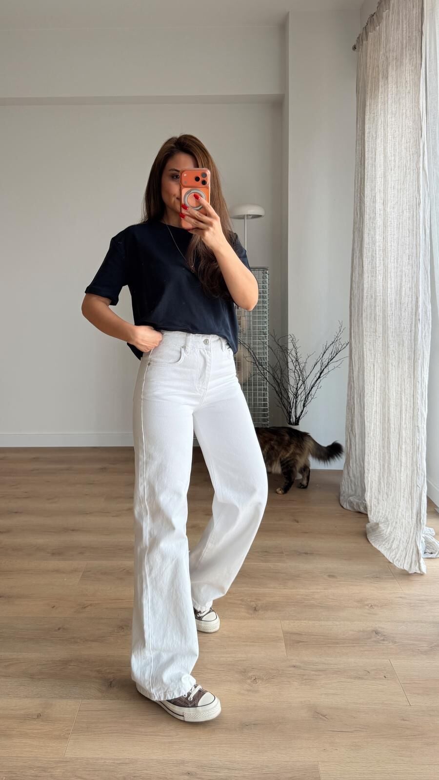 Beyaz Wide Leg Jean