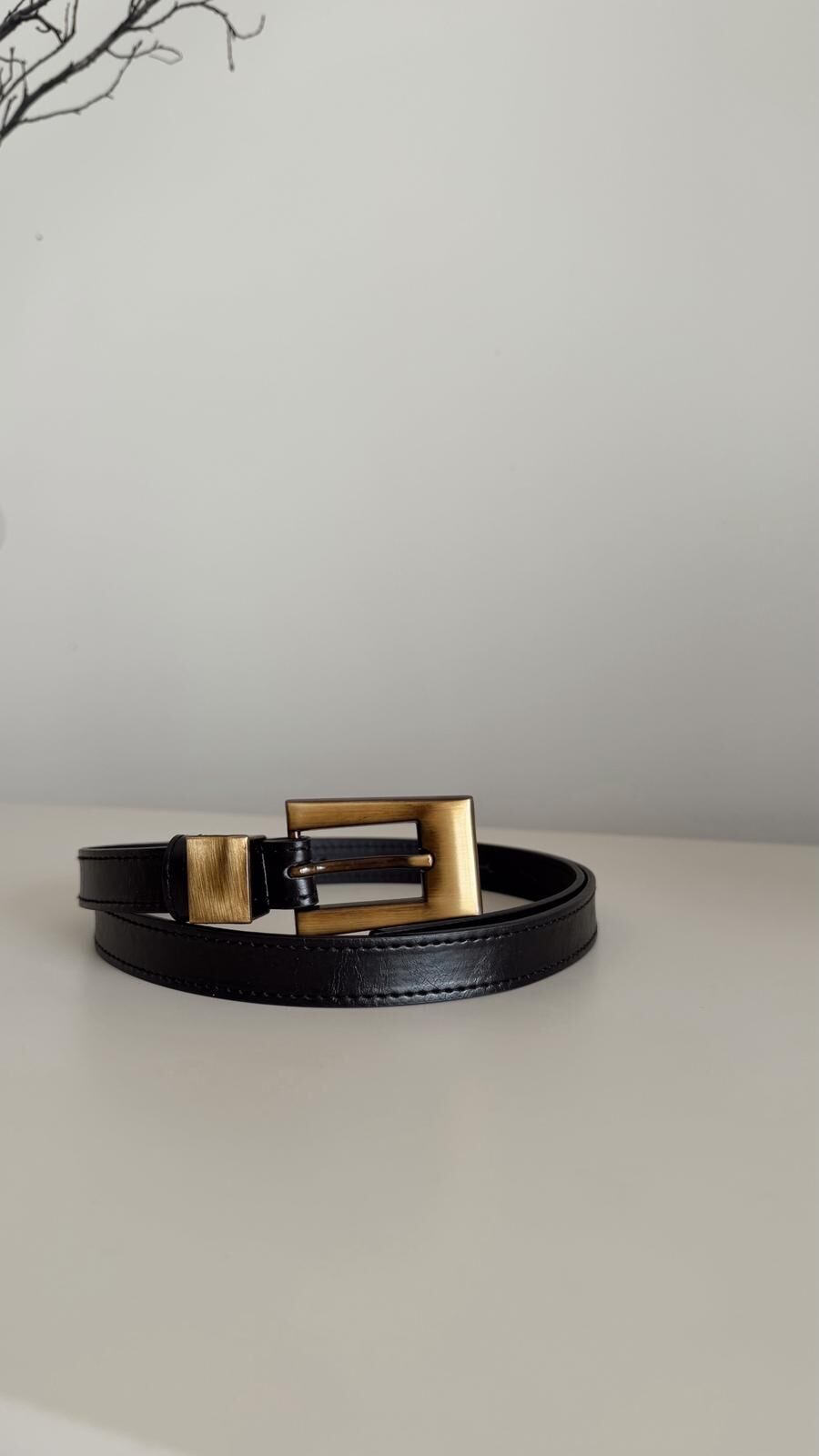 Eskitme Toka Siyah Kemer