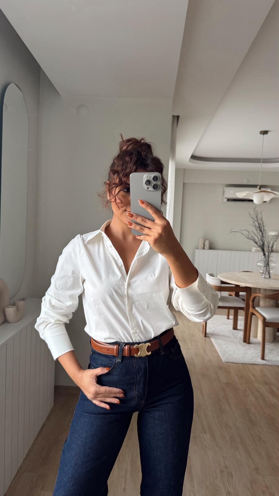 Ekru Strecth Gömlek