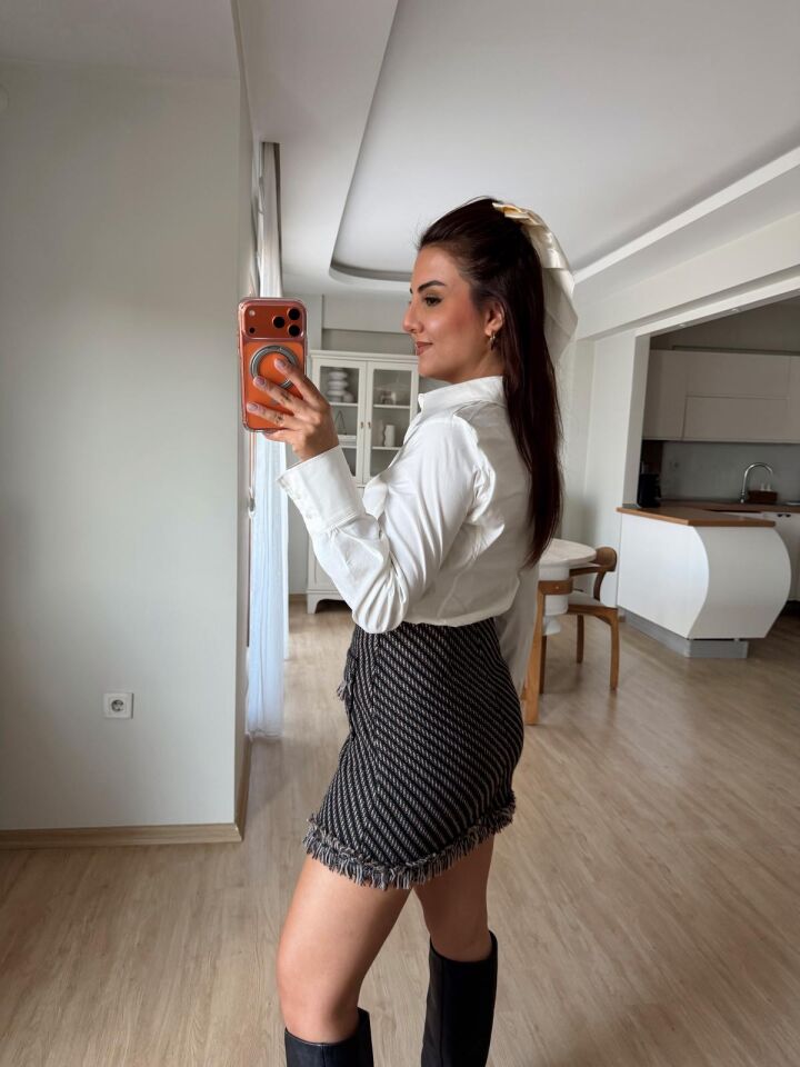 Ekru Strecth Gömlek