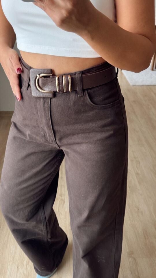 Terra Kahve Denim Pantolon