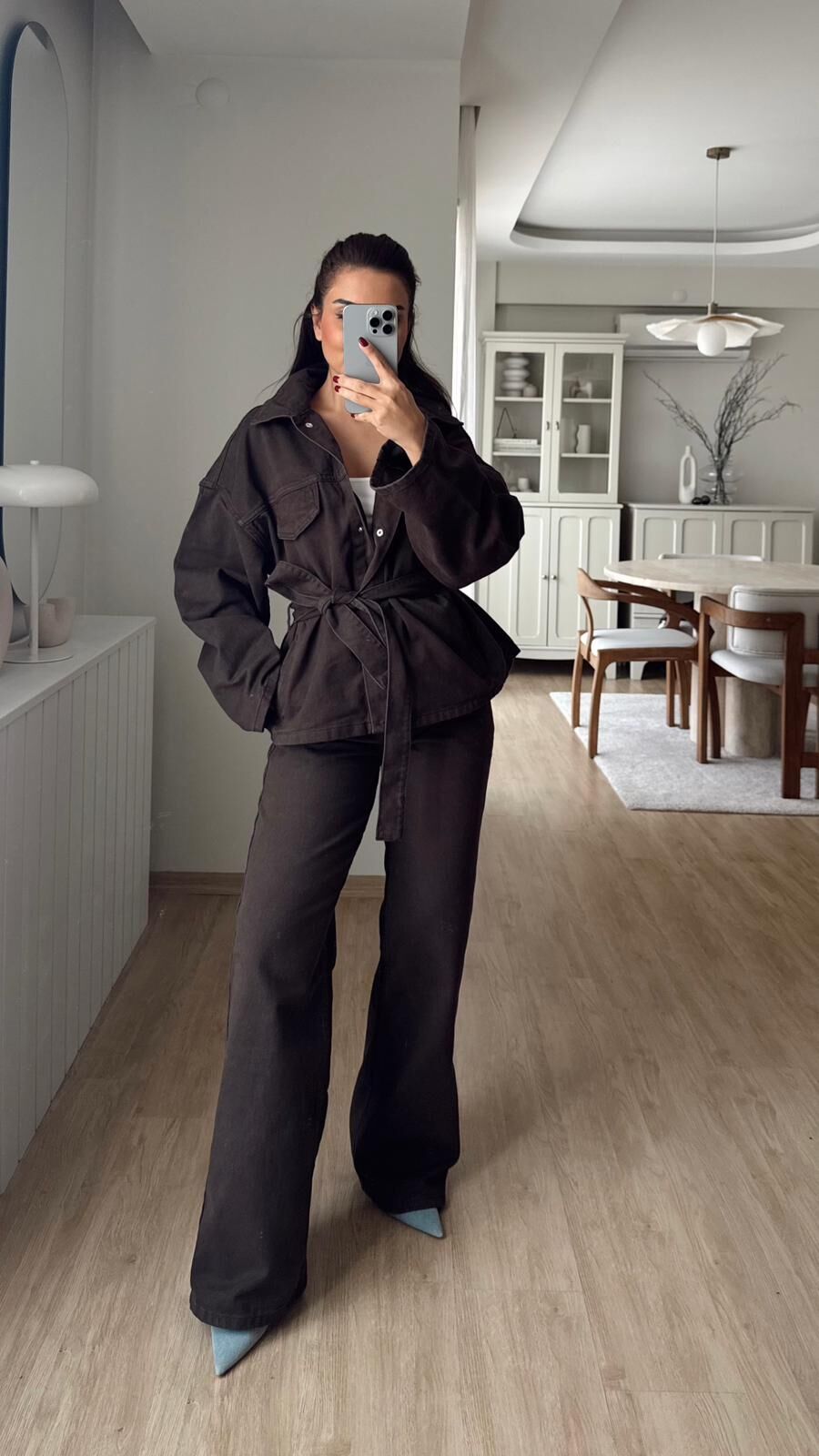 Terra Kahve Denim Pantolon